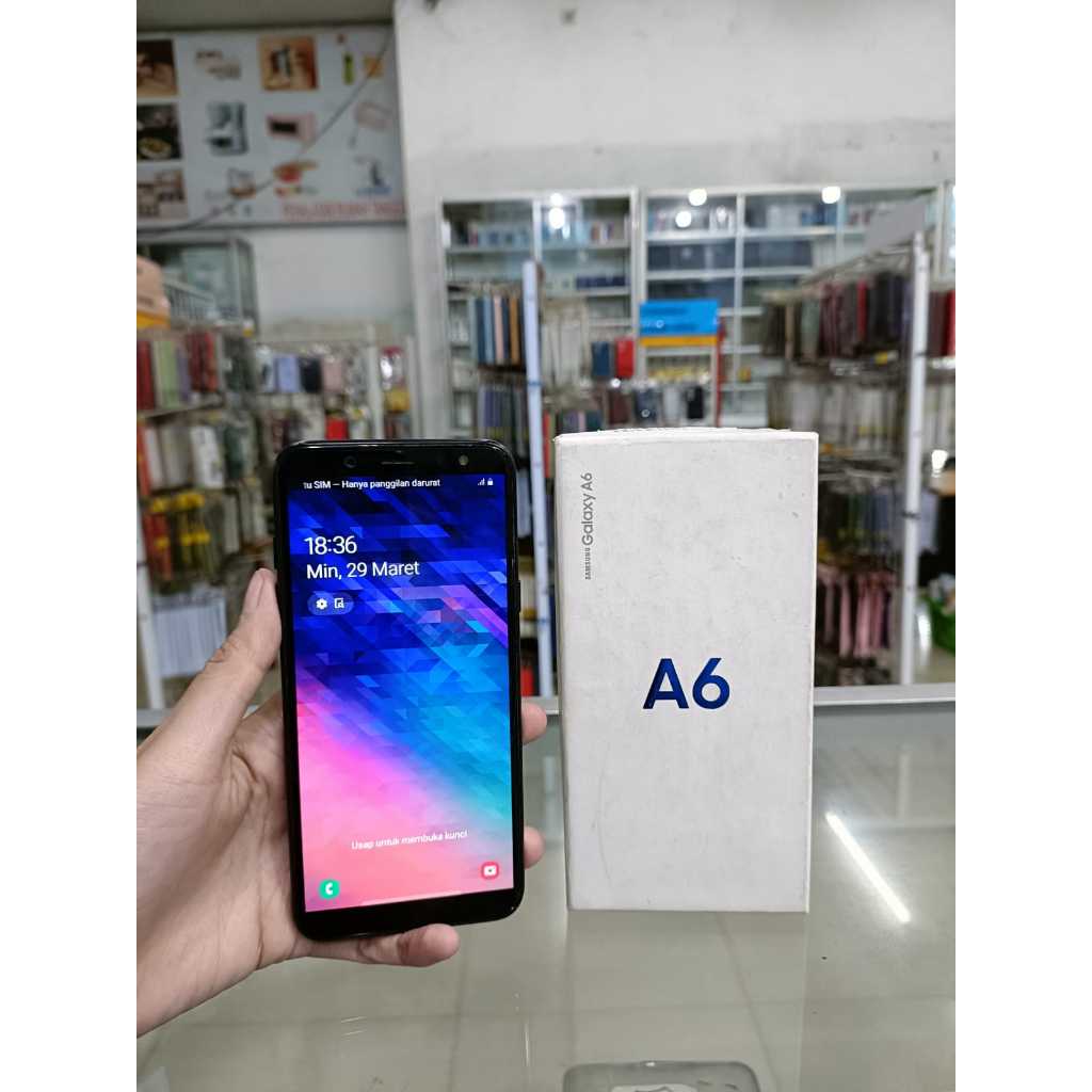 SAMSUNG GALAXY A6 3/32GB SECOND SEKEN BEKAS RAM 3 INTERNAL 32