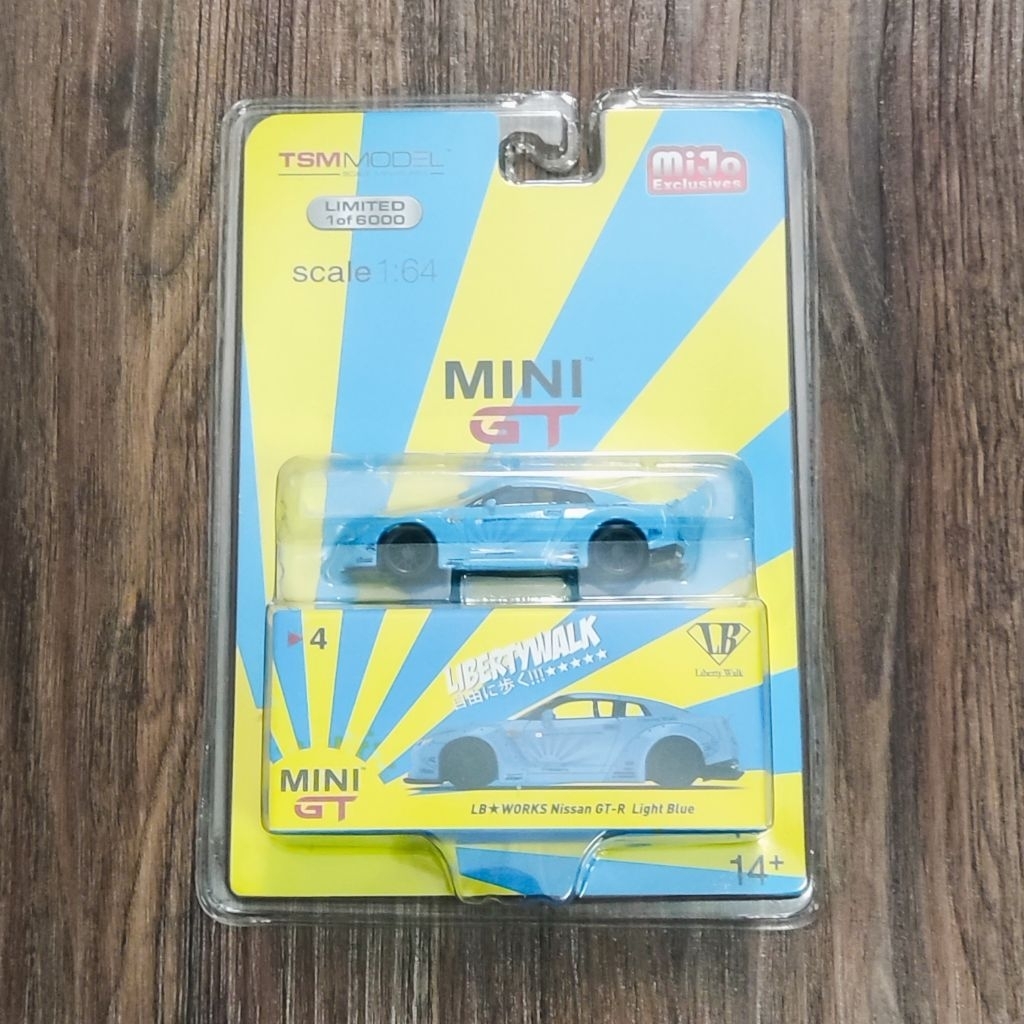 Mini GT 4 LBWK Nissan R35 Light Blue Mijo Blister