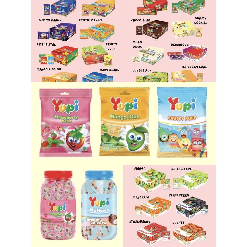 Yupi Permen Jelly Gummy Kartonan