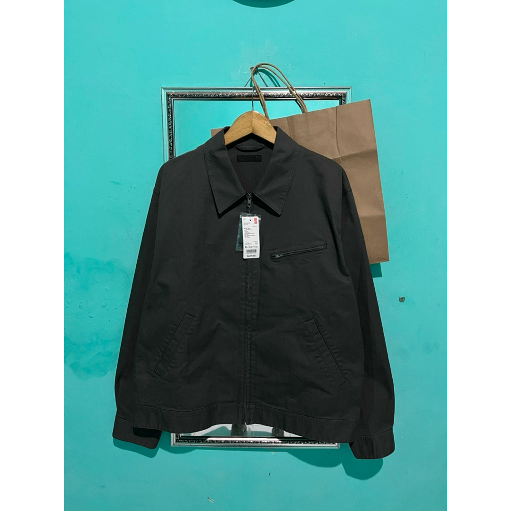 UNIQLO Blouson Zip-Up Jacket (Dark Grey)