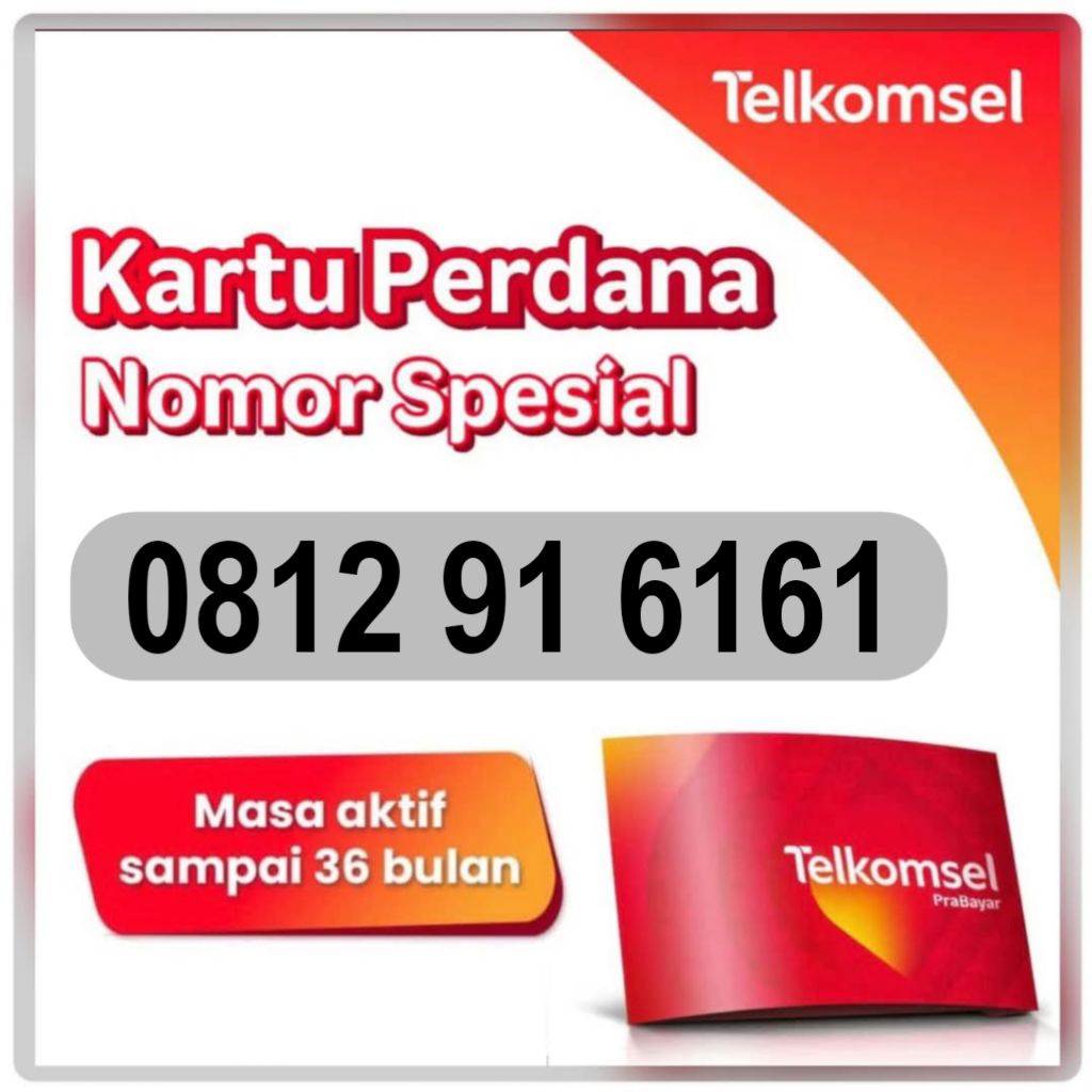 Nomor Cantik bonus kuota 20gb/bulan - Simpati 10 Digit 6161