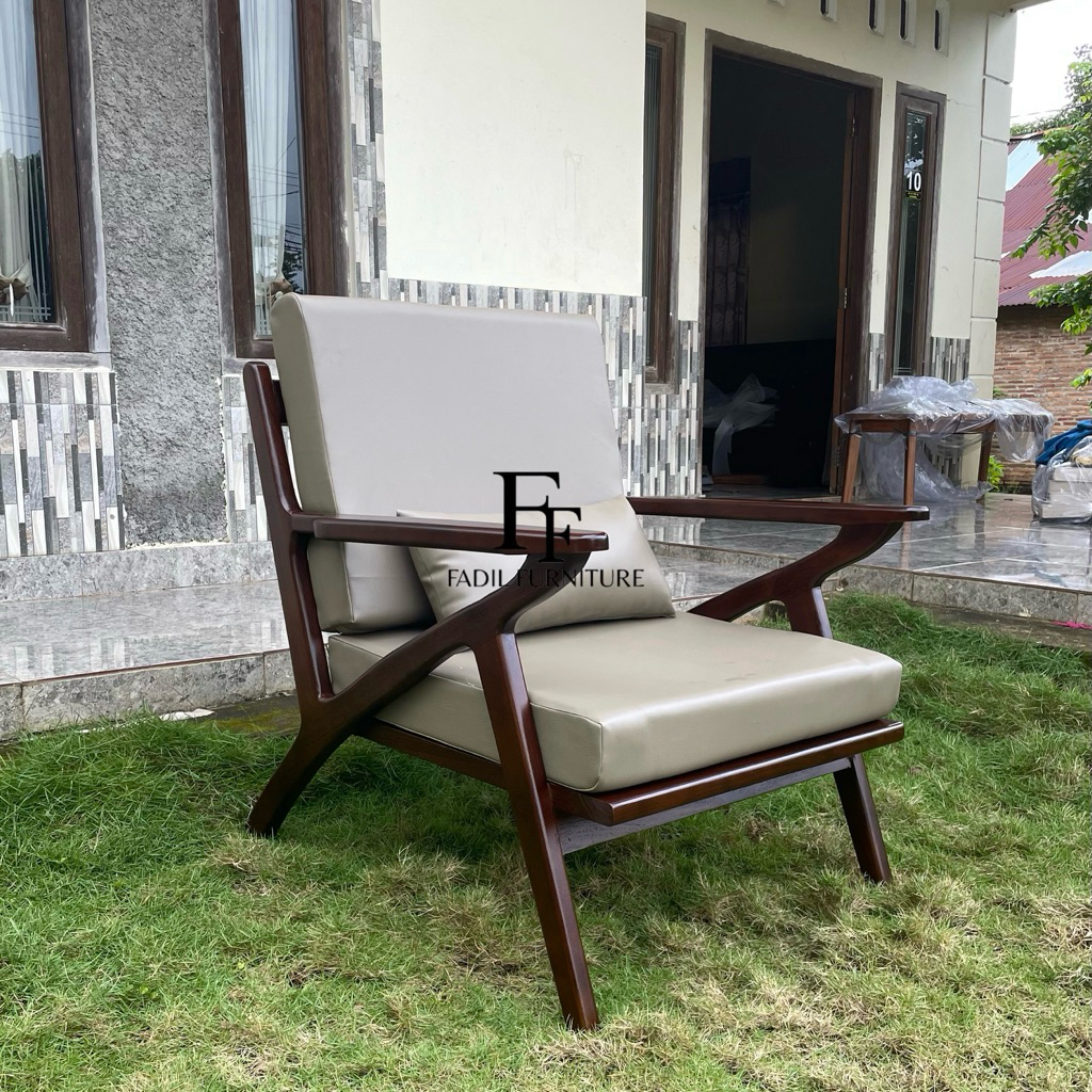 Kursi Z Kayu Jati Kursi Retro Sofa Single Sofa 1 Seater