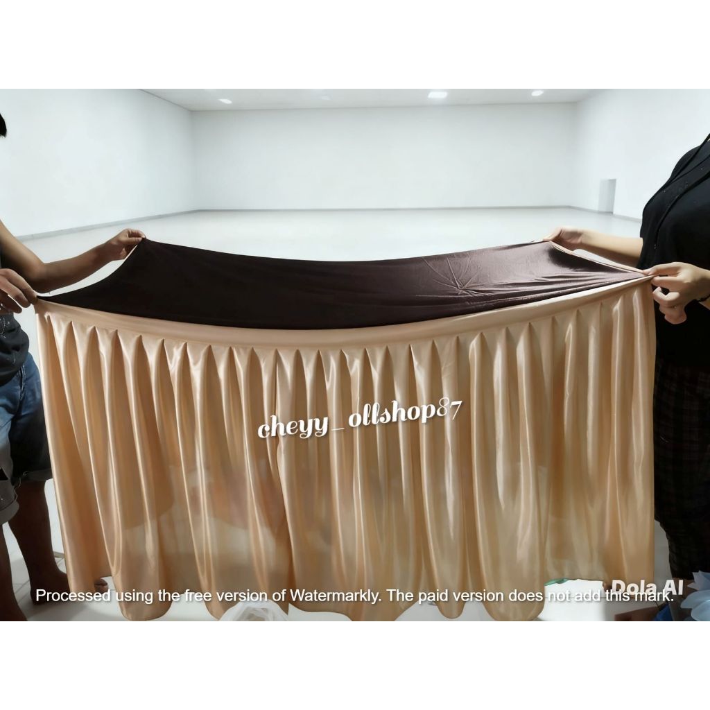 NEW - COVER MEJA STANDAR 75X60X120 CM TAPLAK MEJA REMPEL MENUTUPI 3 SISI DEPAN & SAMPING KANAN DAN