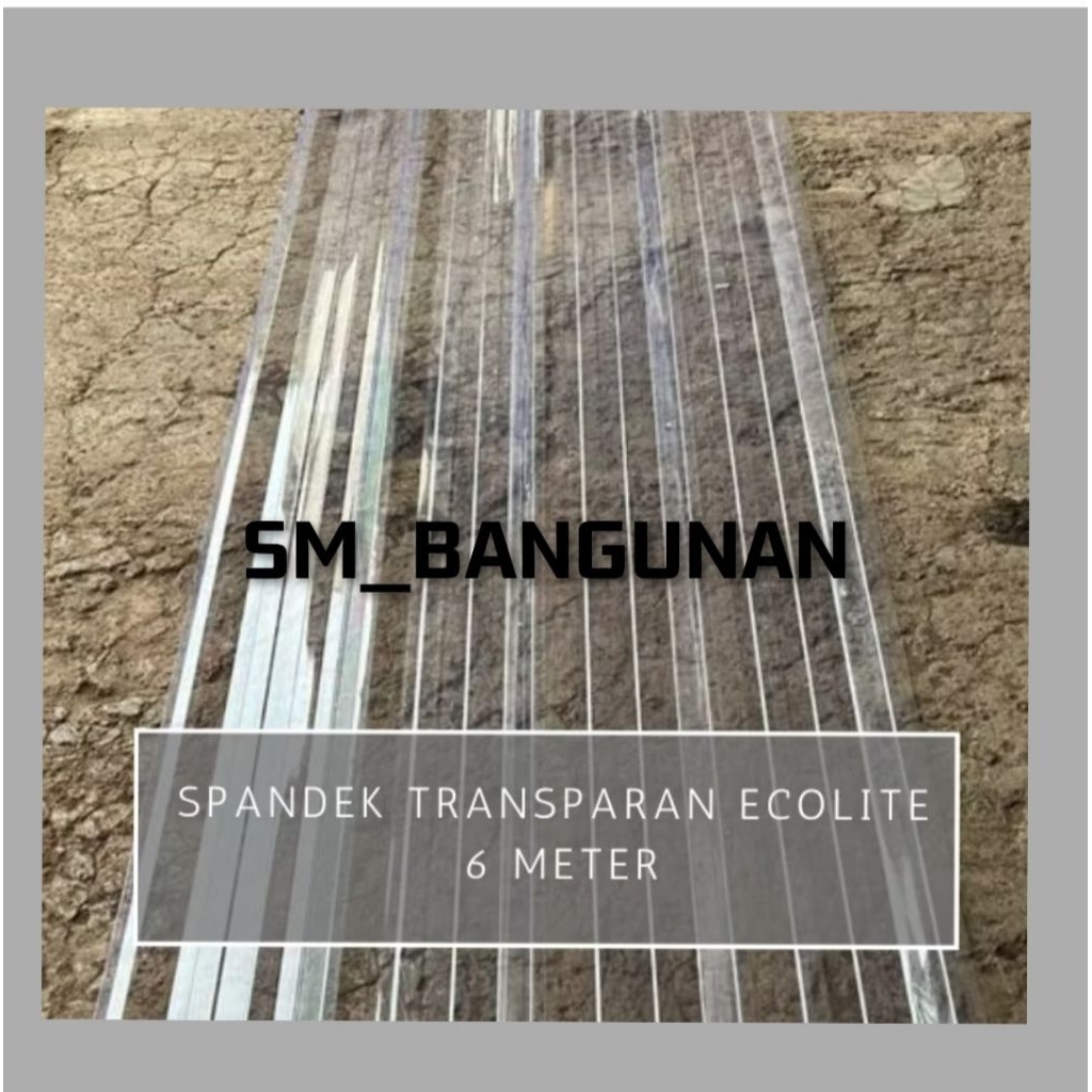 atap spandek transparan ecolite 3 meter dan 6 meter