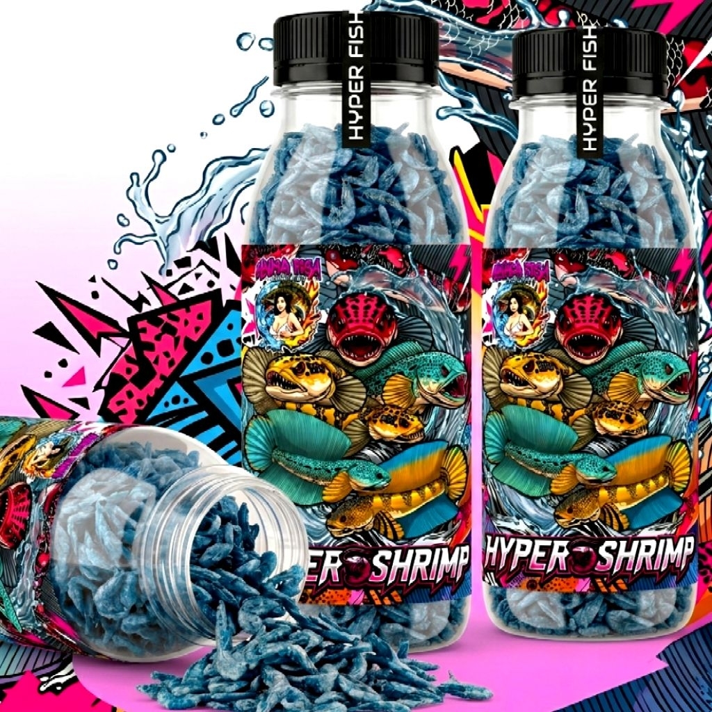 HYPER SHRIMP BLUE UDANG KERING PAKAN CHANNA AURANTI STEWARTY PULCHRA ANDRAO