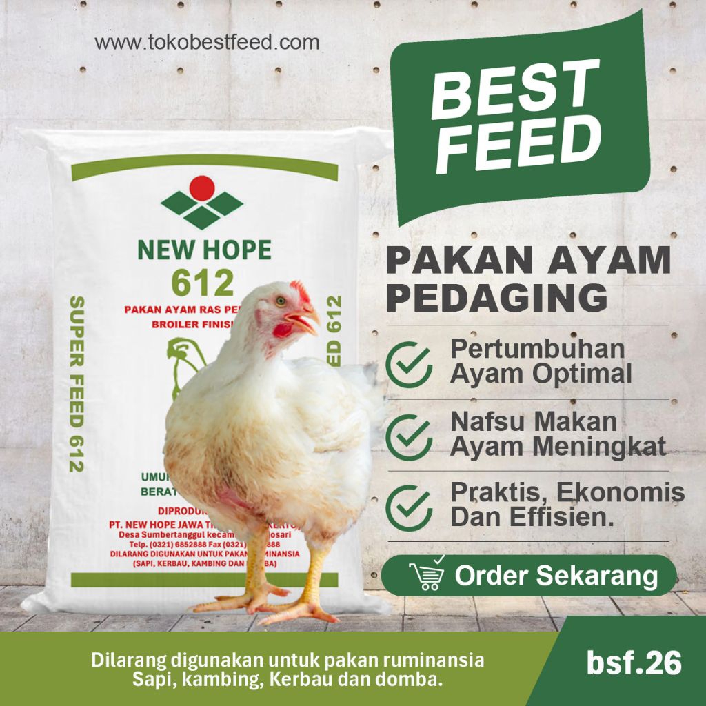 NEW HOPE 612 - BROILER FINSHER | PAKAN AYAM PEDAGING