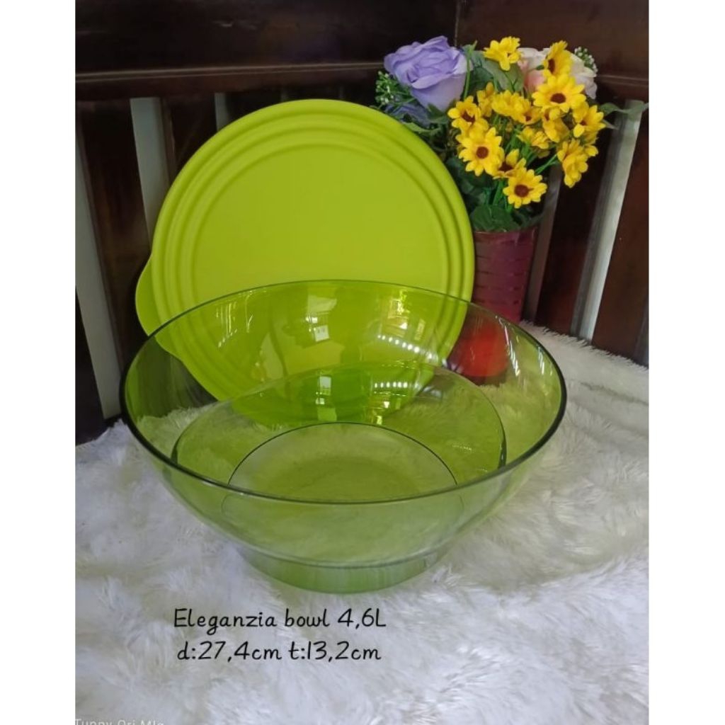 Tupperware Bowl Crystal mangkok Kristal eleganzia bowl 4,6L 1pcs