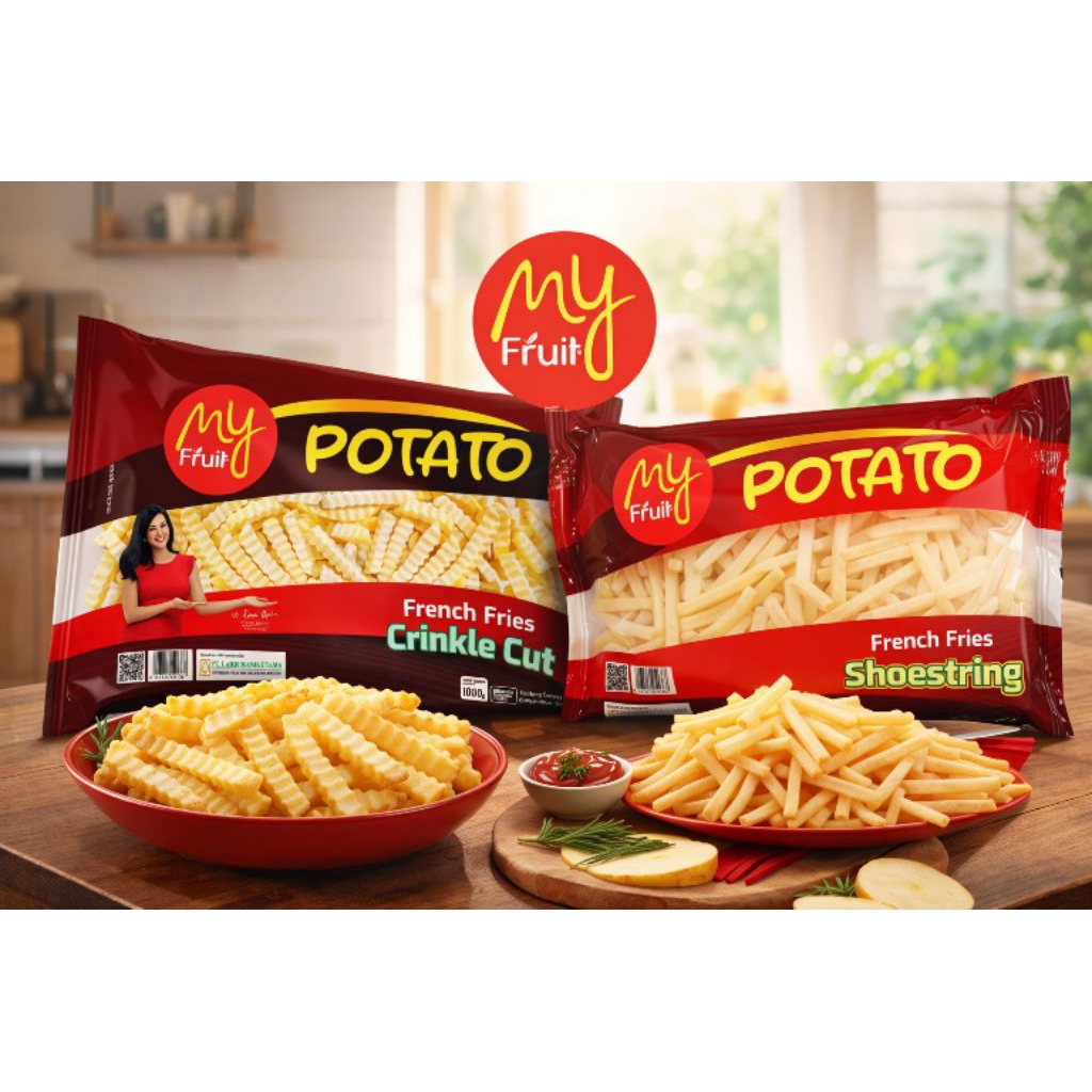 Kentang Frozen 2 Kg / Kentang French Fries / Kentang Shoestring 2 Kg/ Kentang Crinkle 2 Kg / Kentang