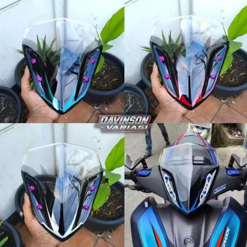 Paket Visor Aerox Standar Black Series Plus Baut Pnp Aerox Old New Alpha Aerox Turbo Connected Cyber