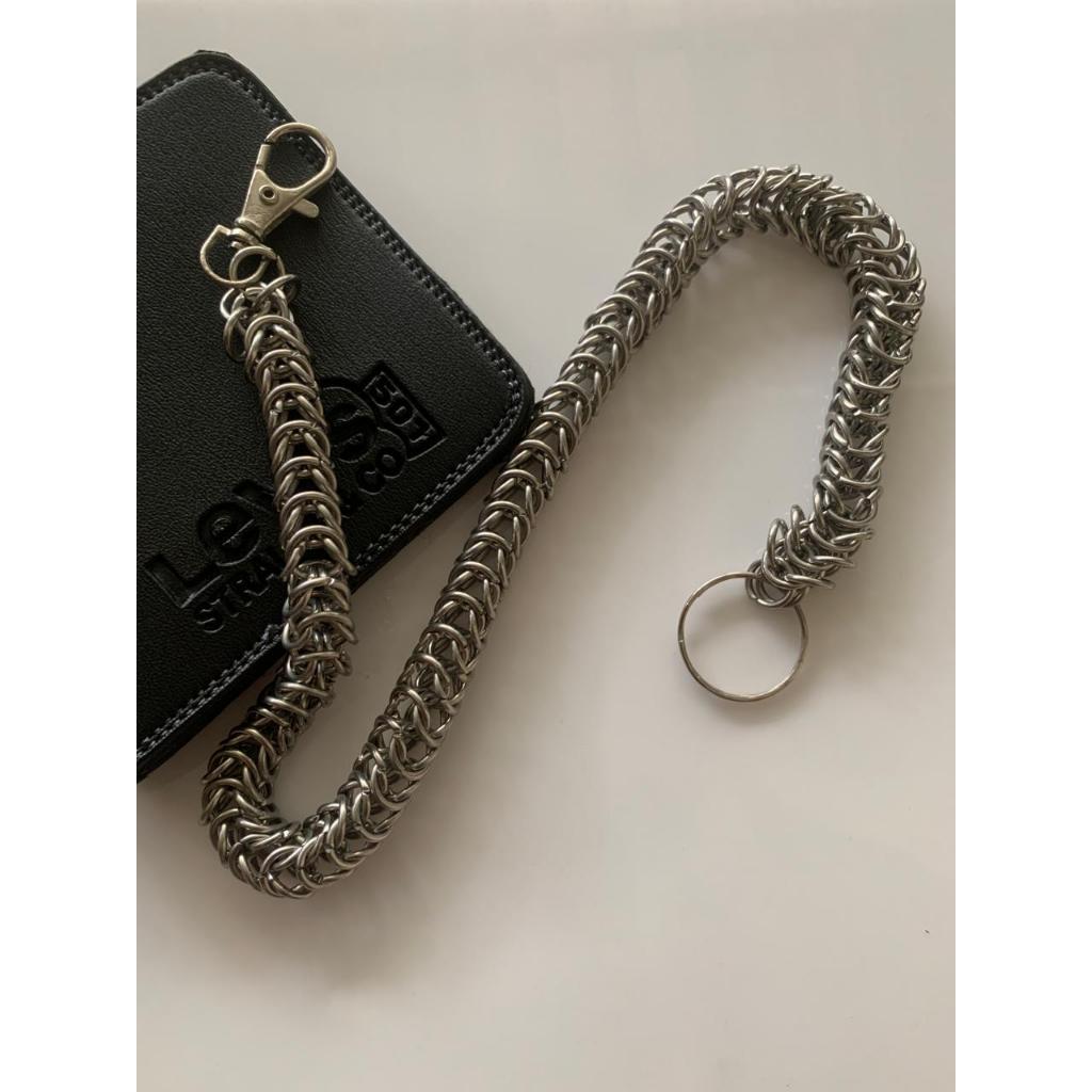 Rantai Celana Pria Pengaman Dompet Pria Keren Baja Stainless Steel Silver Anti Karat Dan Luntur Tali