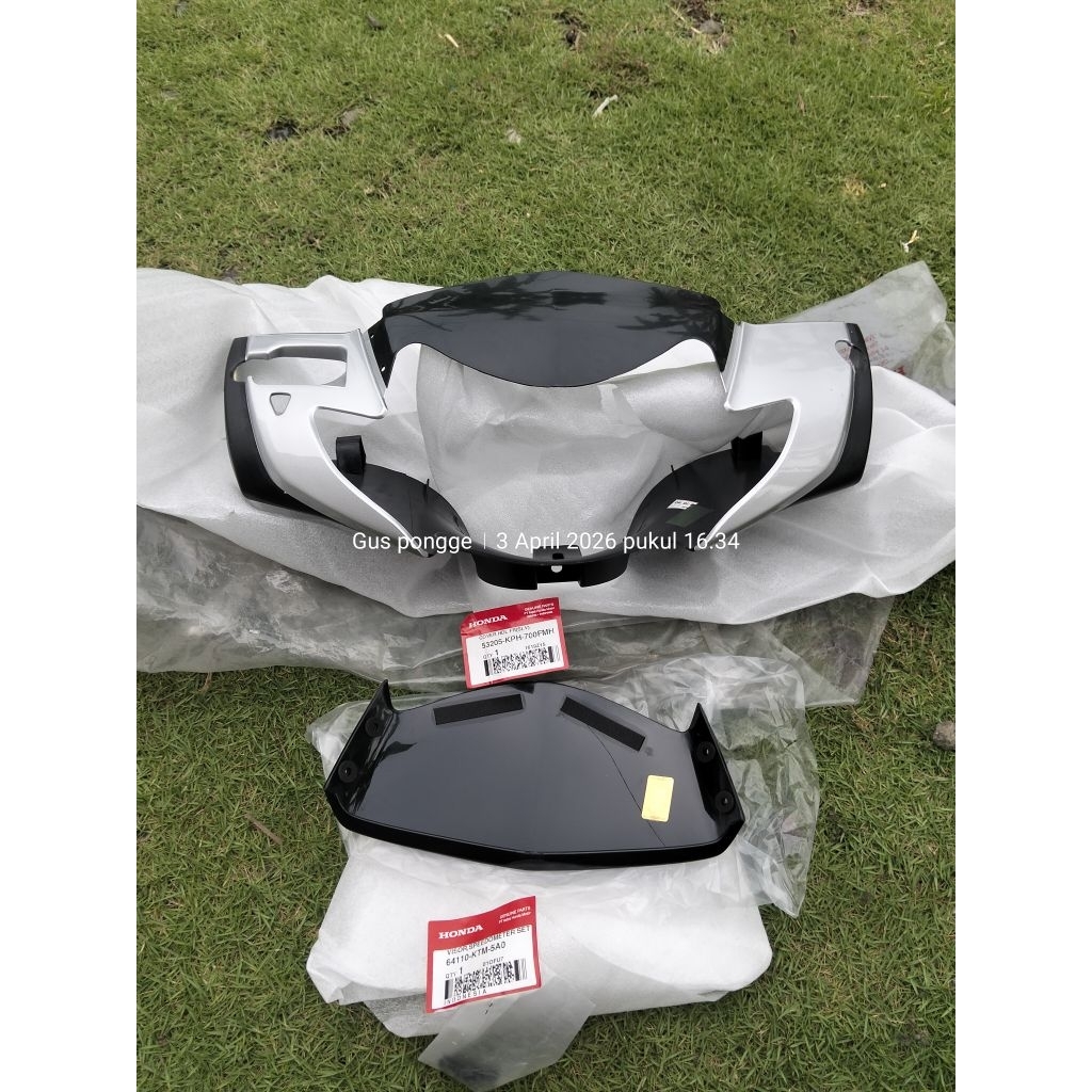 53205-KPH-700  Batok Set Visor Supra X 125 Lama Silver Original Ahm