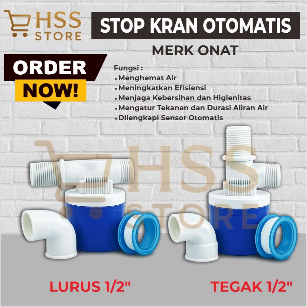 Stop Kran Otomatis Merk Onat / Onat Stop Kran Otomatis / Stop Kran Otomatis Model Tegak Atau Lurus /