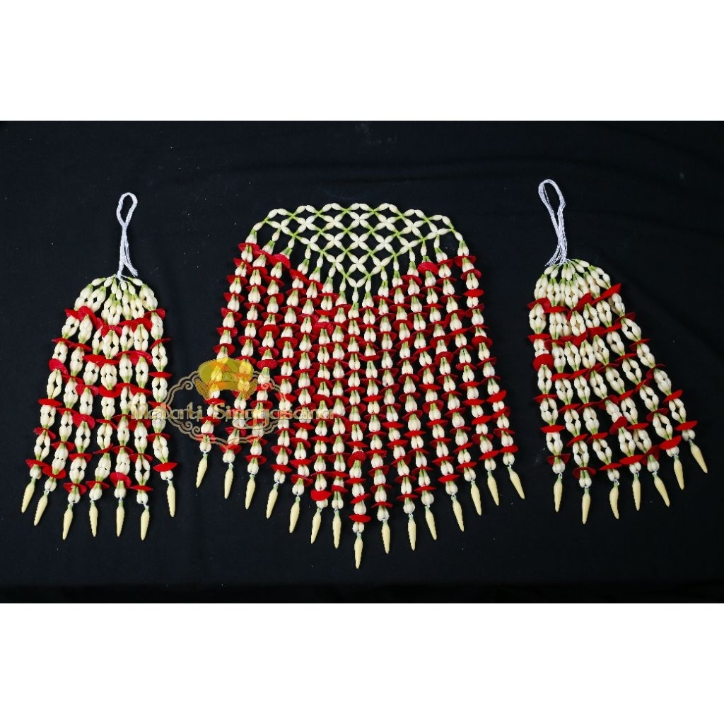 Sepasang jurai pengantin palembang melati kantil imitasi