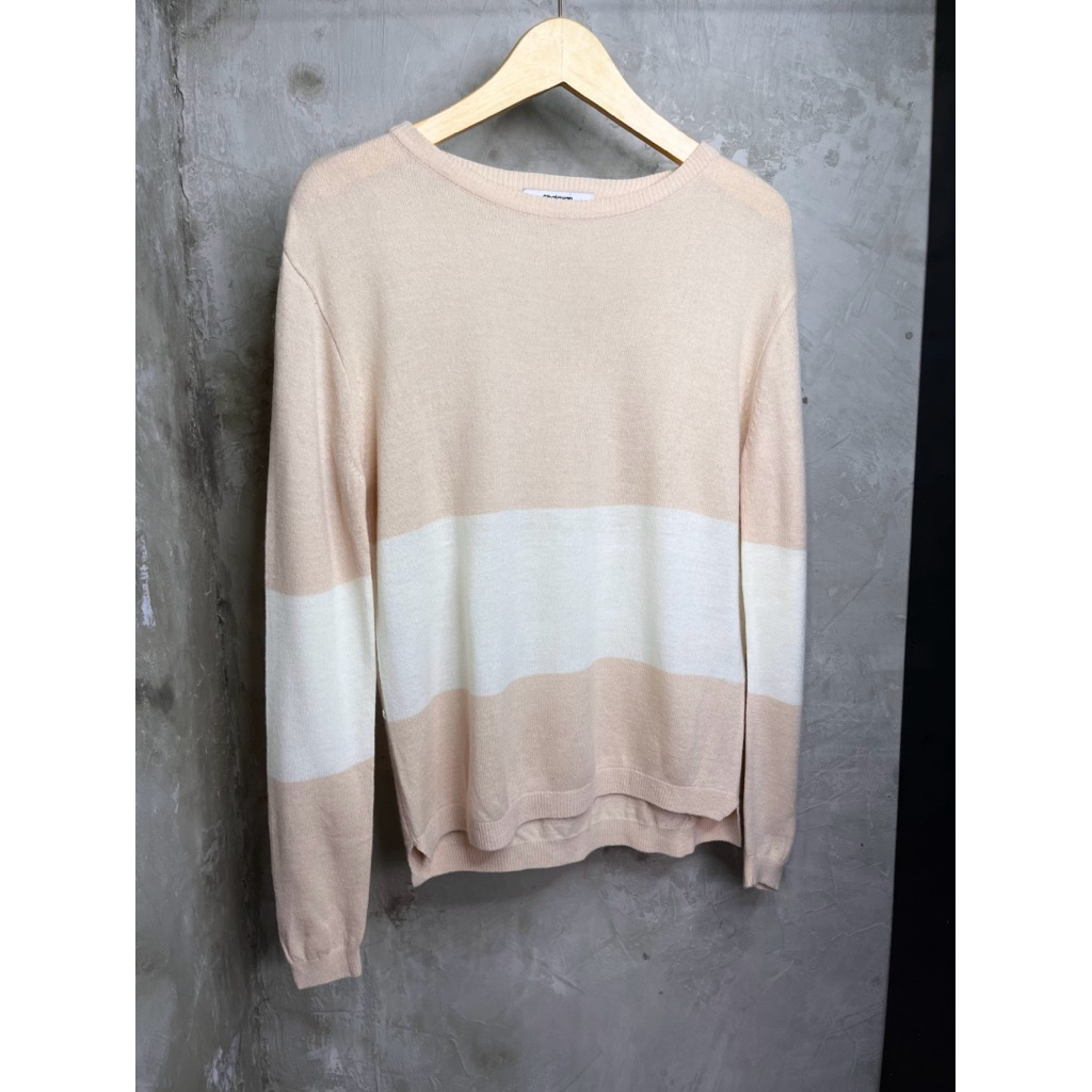 Hussein Chalayan Colorblock Beige Sweater