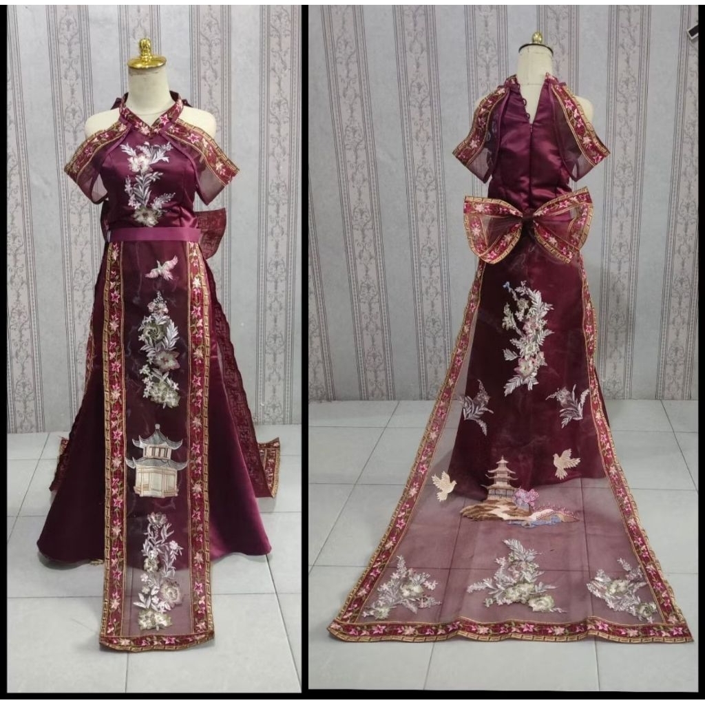 cheongsam sangjit tjintjing / set dress sangjit