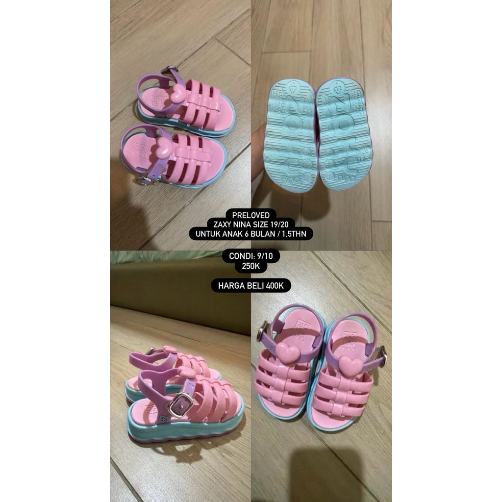 preloved sepatu anak zaxy nina