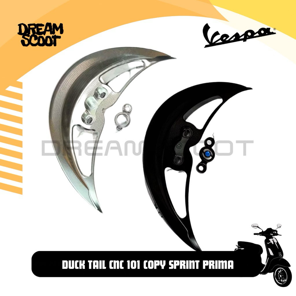 Ducktail CNC model 1O1 Vespa Sprint Vespa Matic Vespa Primavera Ducktail vespa Matic aksesoris vespa