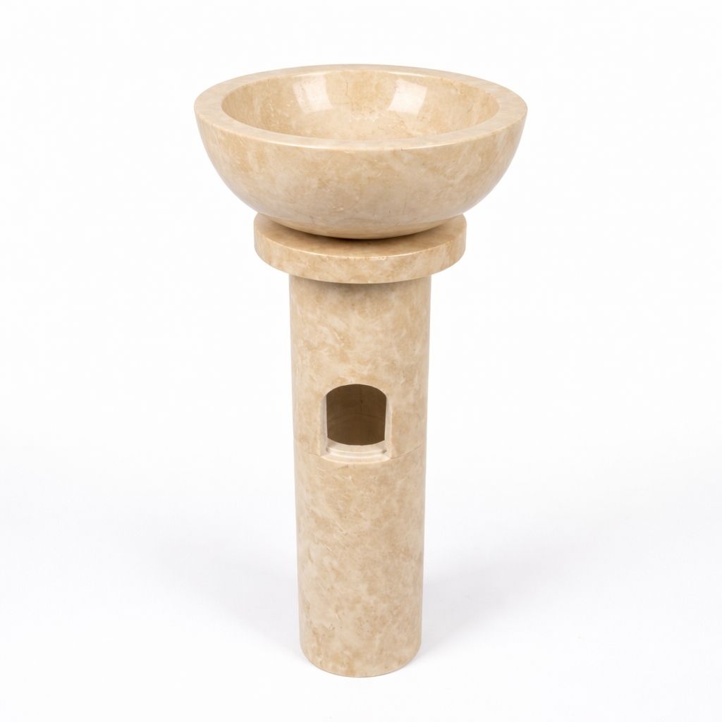 Wastafel Pedestal Batu Marmer