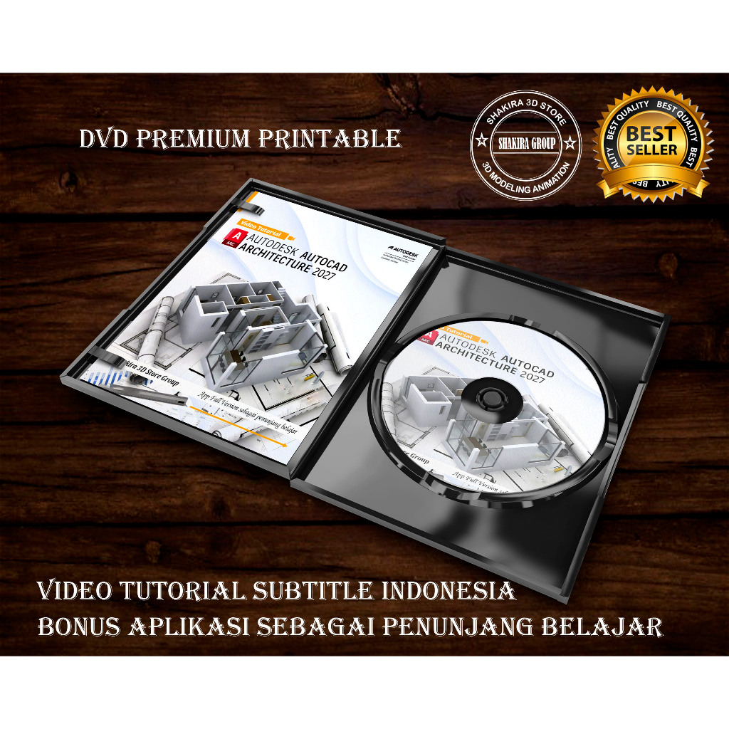 AutoCAD Architecture 2027 plus Video Tutorial Mastering SUBTITLE BAHASA INDONESIA DVD