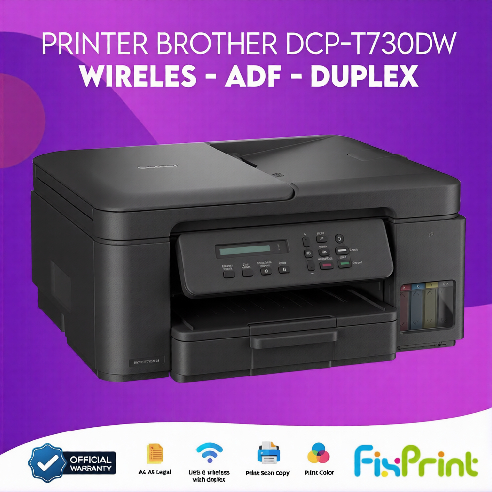 FixPrint Printer Brother DCP-T730DW / DCP T720DW Print Scan Copy Ink Tank Wireless ADF Duplex LAN Be