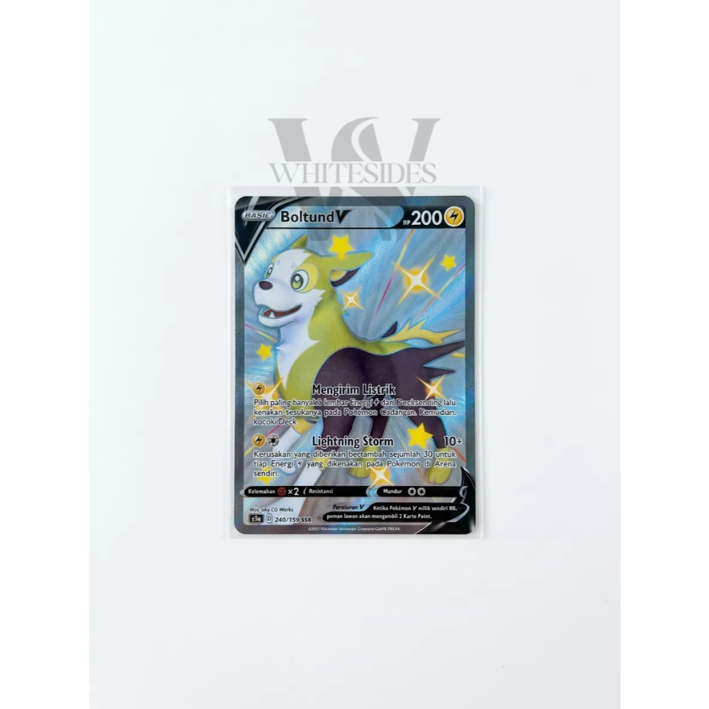 Boltund V - SC3A 2021 Pedang & Perisai Koleksi VMax Set A Berkilau Pokemon Charizard Snorlax Psyduck