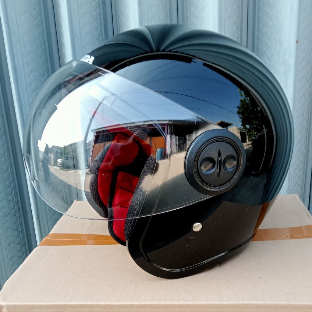 HELM SCOOPY HITAM ORIGINAL AHM HONDA