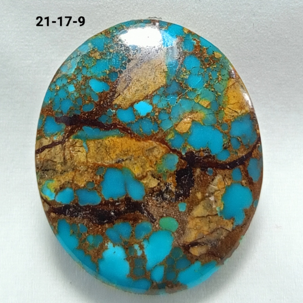 NATURAL PIRUS PERSIA BIRU SERAT EMAS