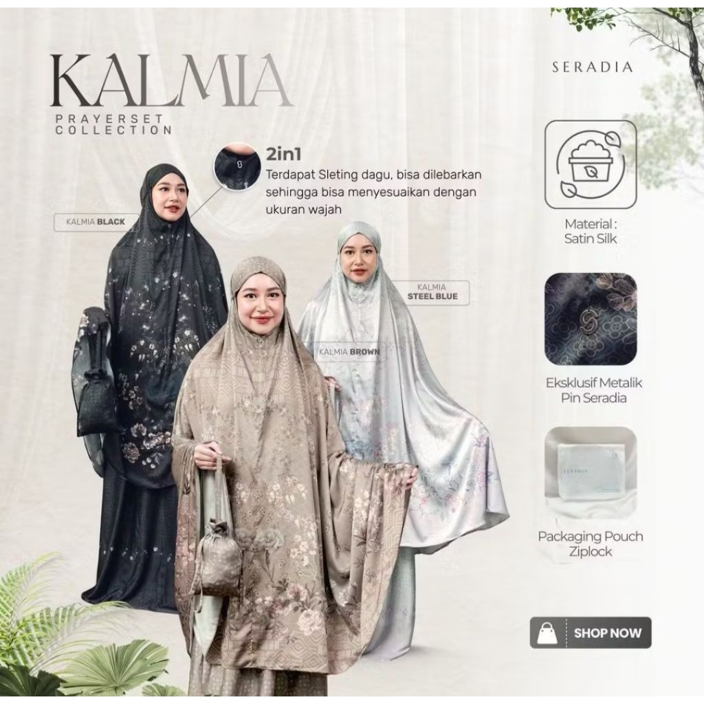 Seradia - Mukena Motof Kalmia 2in1 (mukena silk premium)