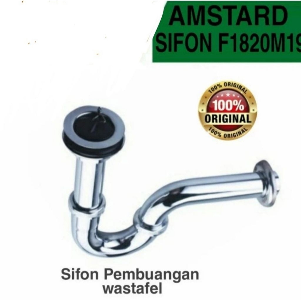 sifon leher angsa American standar P-trap pembuangan air wastafel