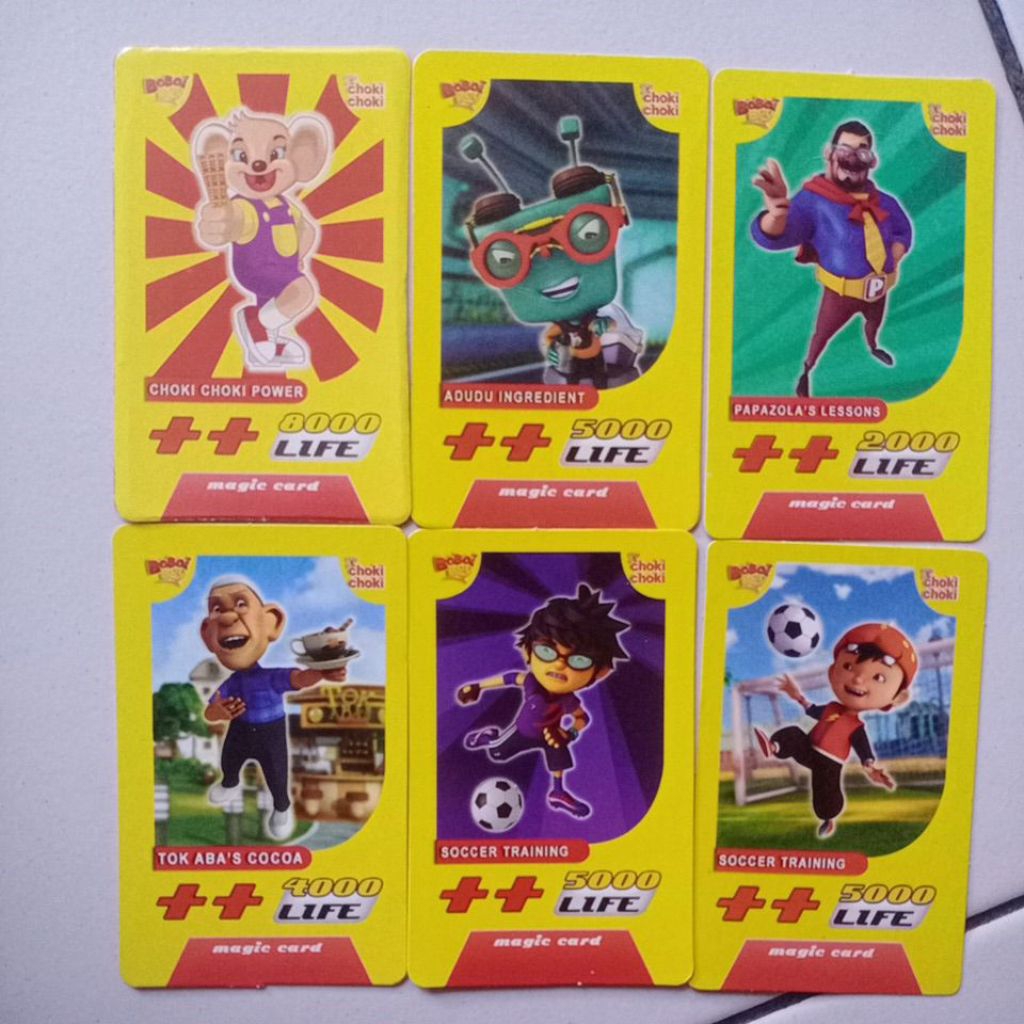 Satuan Kartu boboiboy Choki Choki 2015 versi coklat dan emas