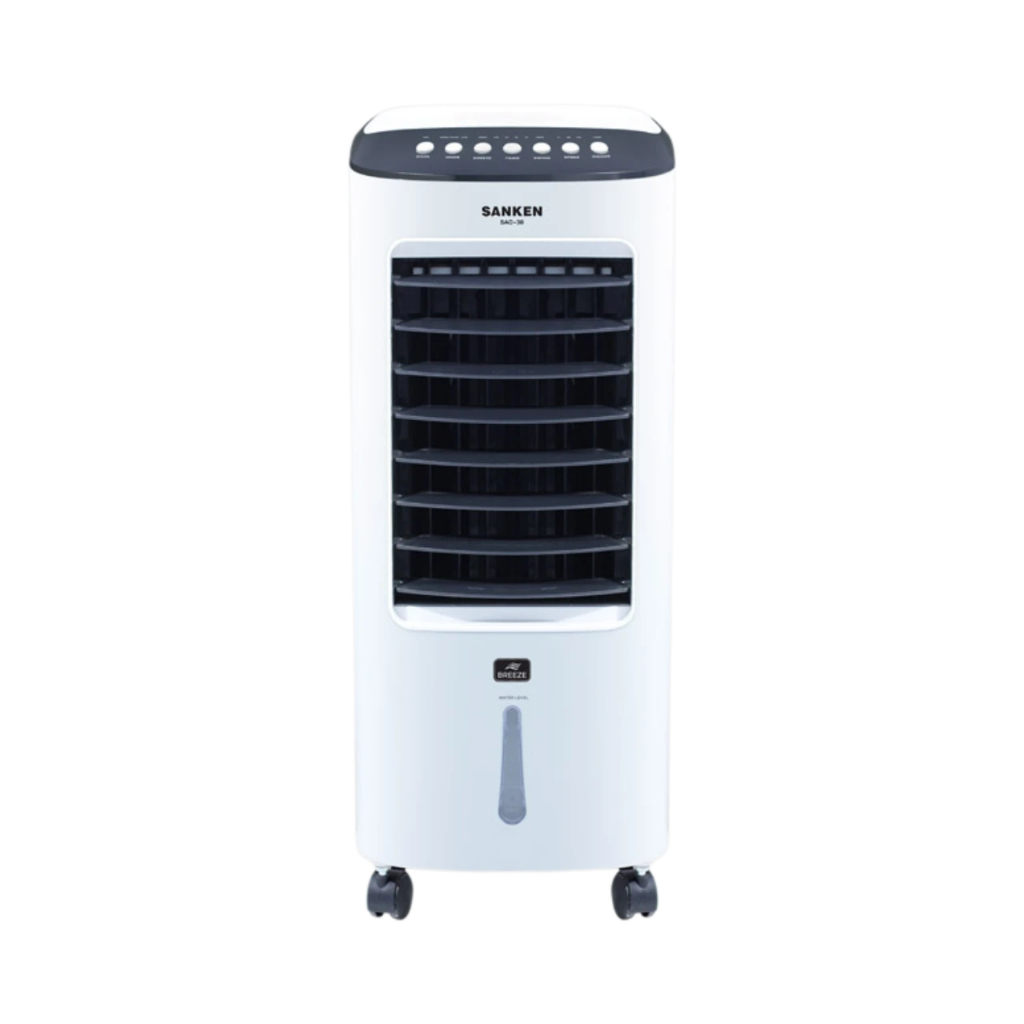 Sanken SAC-38 Air Cooler 6L | Kipas Air + Humidifier + Ionizer | Remote | Hemat Listrik