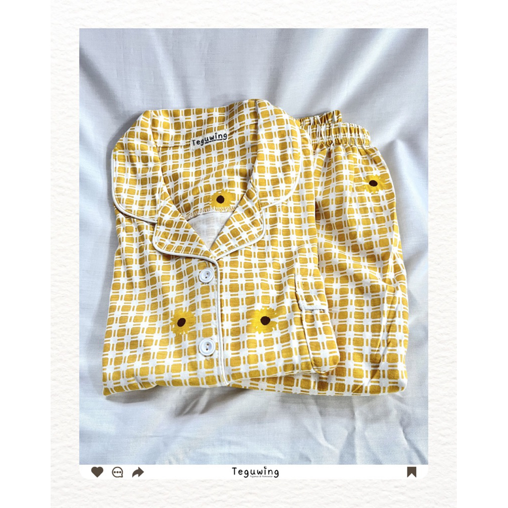 Celana Panjang Lengan Panjang (PP) - Sunflower - Pajamas / Piyama / Baju Tidur / Homewear