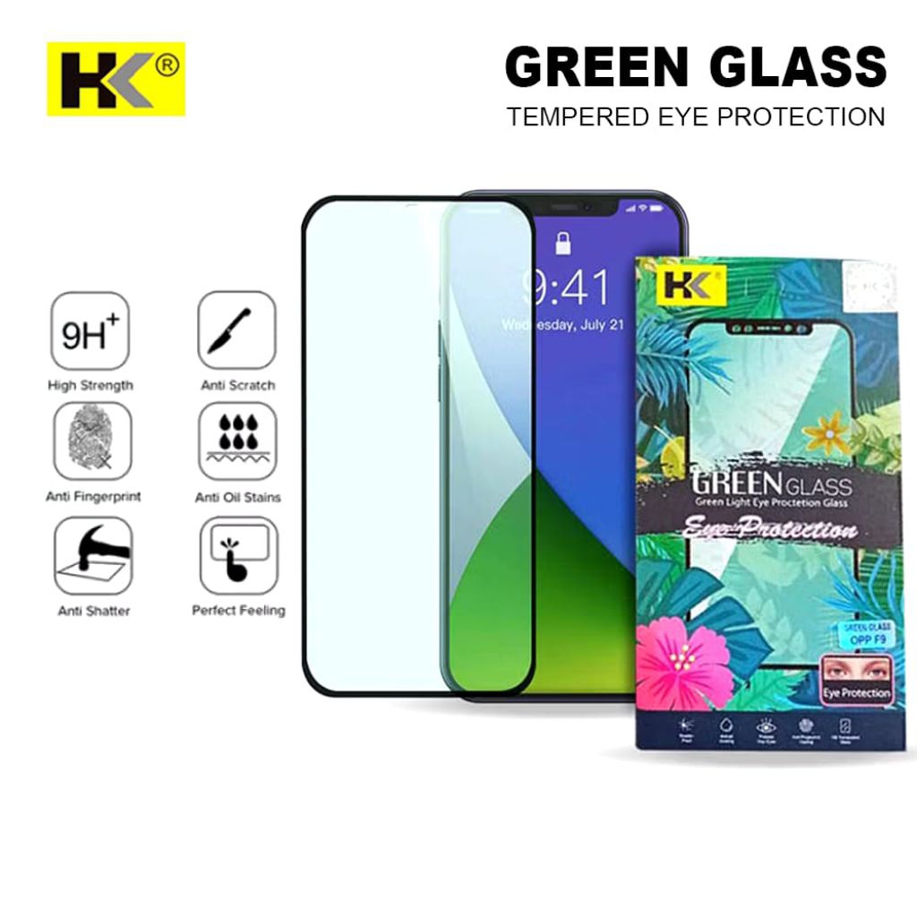 HK ANTI GORES Green GLASS Eye PROTECTION temperglass Samsung A22 / A02S / A01 core/ A52 / A10 / A51 