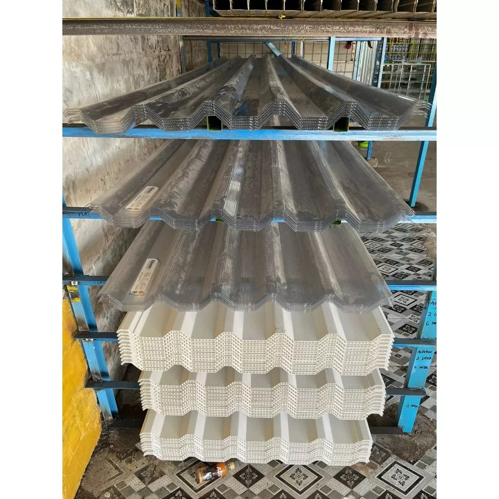Alderon TP 830 Atap Double Layer Transparan Clear & Putih Doff