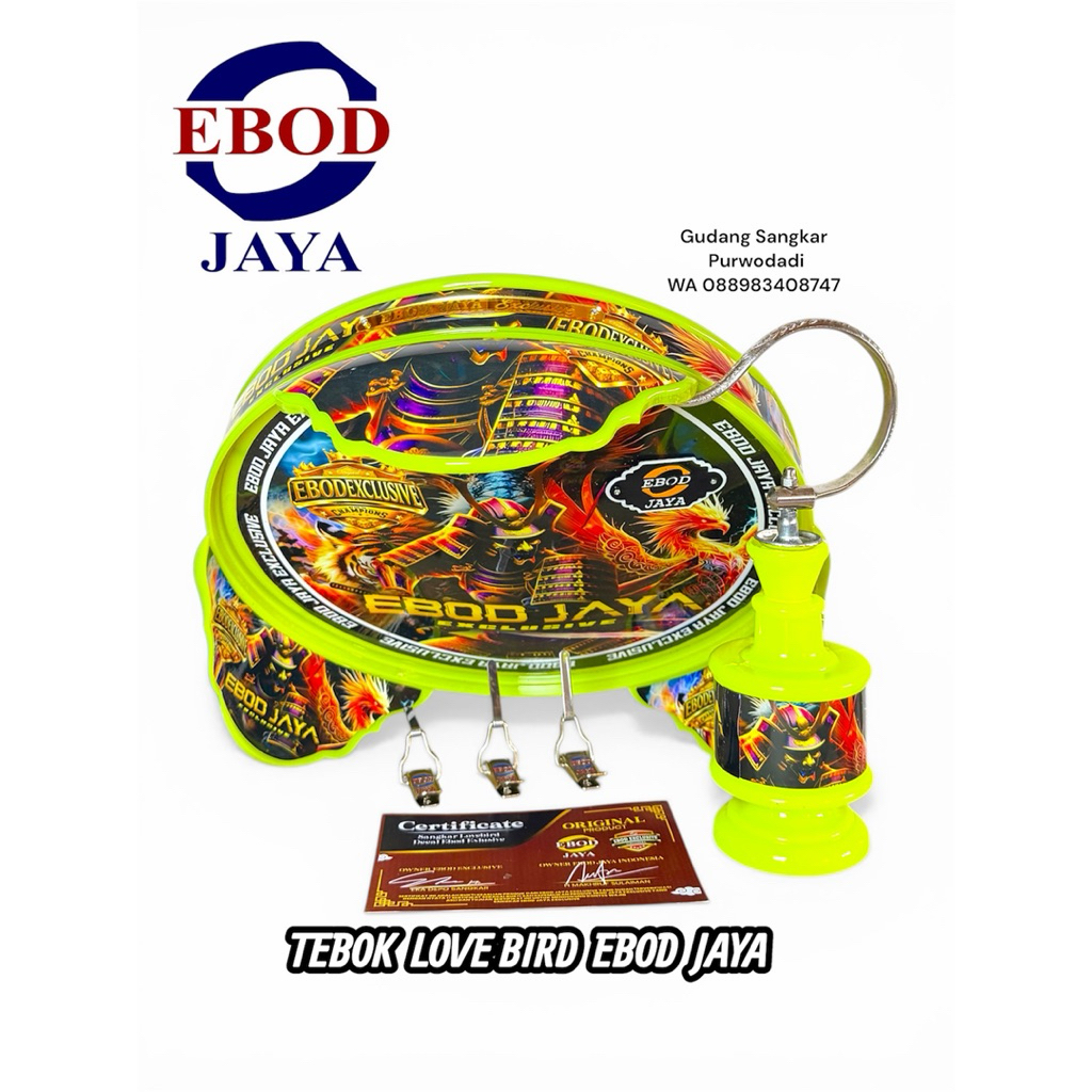 TEBOK LOVEBIRD PVC EBOD JAYA Original bersertifikat resmi ( FREE ONGKIR )