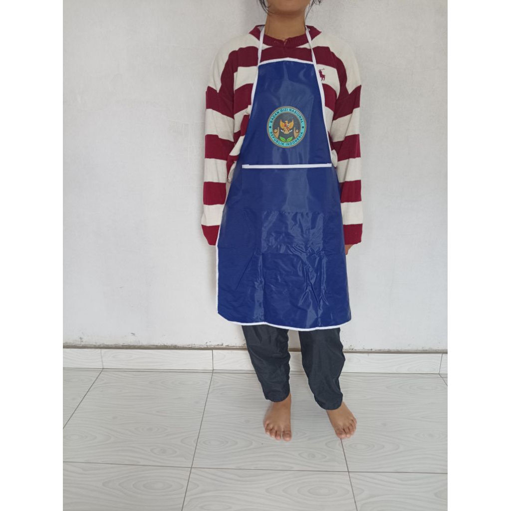 Celemek Dewasa Waterproof Pvc Sablon Sppg BGN