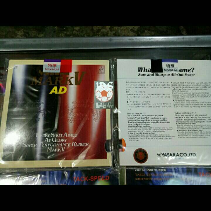KARET BET PINGPONG YASAKA MERK V AD ORIGINAL