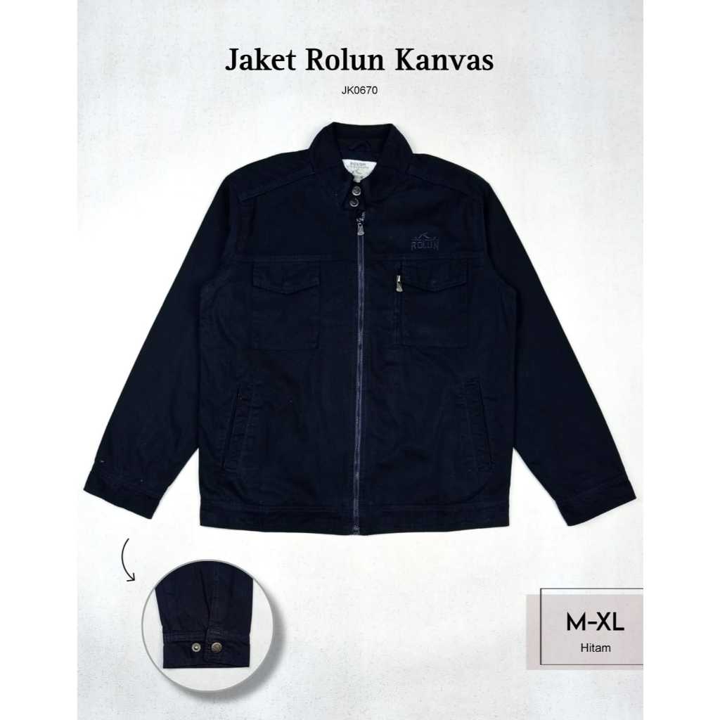 Jaket Rolun Kanvas Pria JK0670