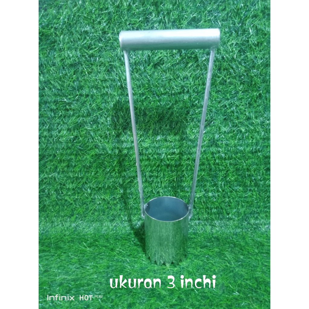 Alat Pelubang Plastik Mulsa Stainless Tahan Karat