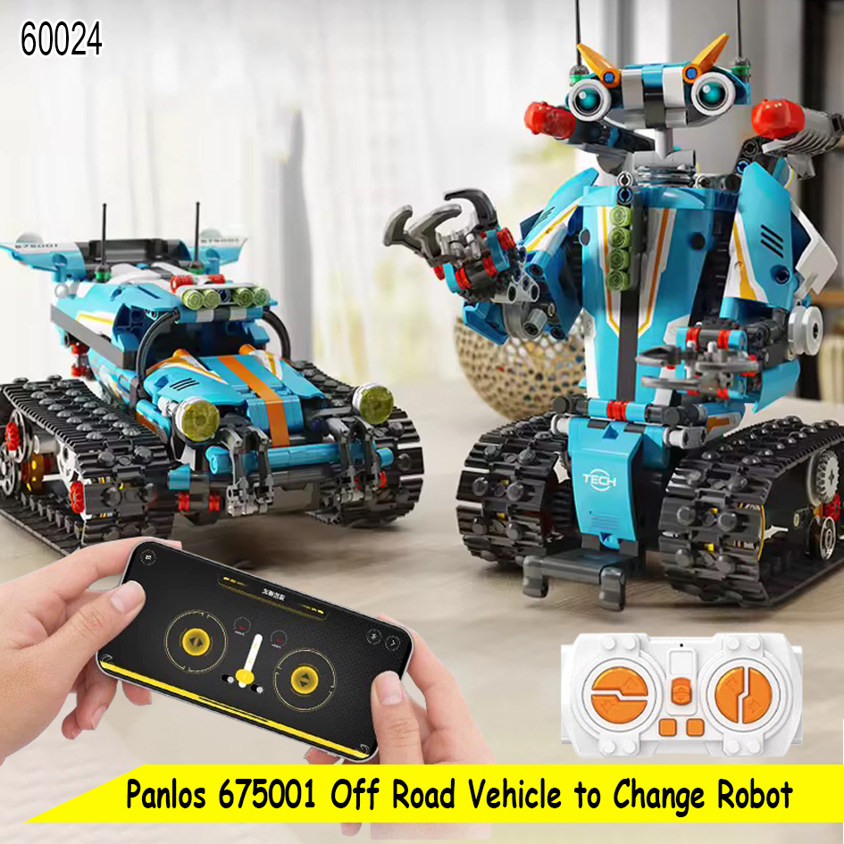 Panlos 675001 Vehicle Intelligent to Change Robot Block Brick Mainan Balok Blok Brick Mobil