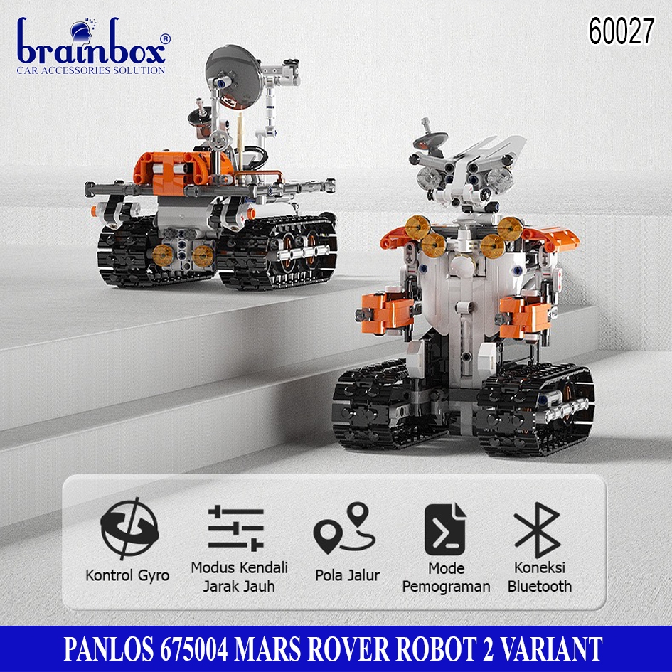 Panlos 675004 Remote Control Mars Rover Robot Two Variant Block Brick Mainan Balok Blok Brick Mobil
