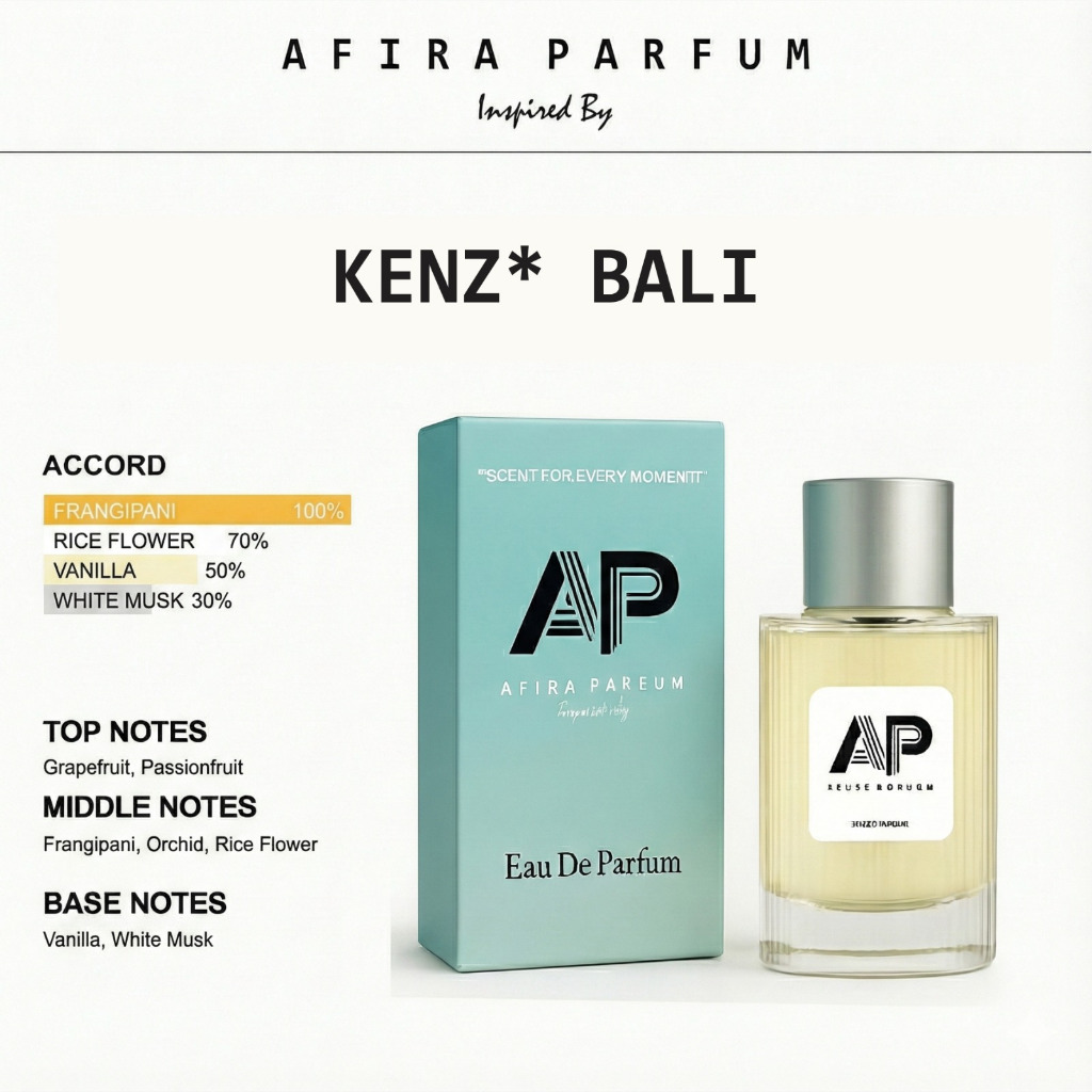 Kenzo Bali inspired by Afira parfum memiliki karakter fresh & floral yang lembut, Parfum pria dan wa