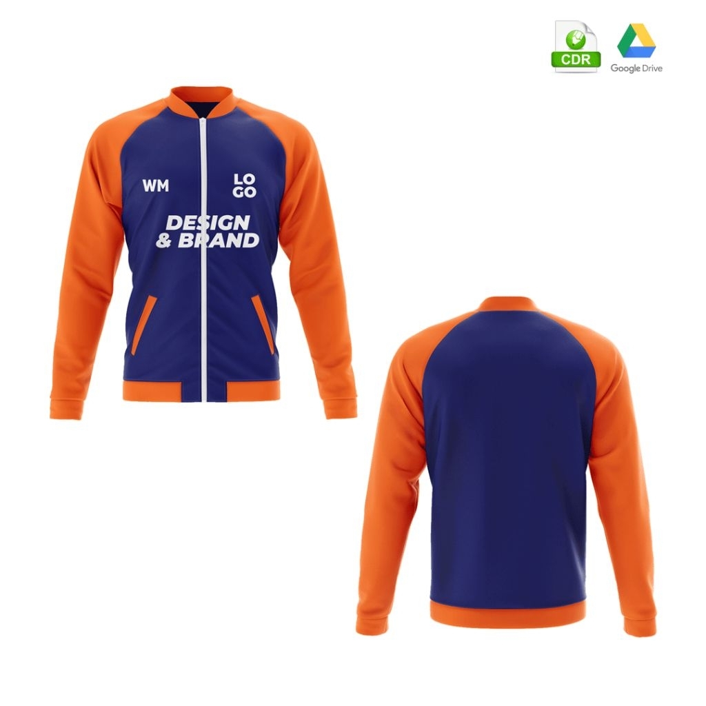 Mockup Jacket Bomber CDR CorelDRAW