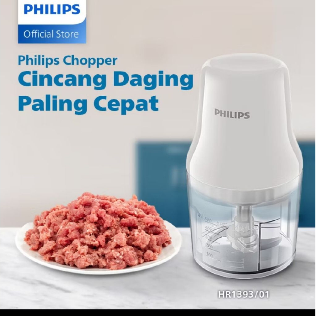 PHILIPS CHOPPER 0.7 LTR - HR1393 CHOPPER SERBAGUNA - CHOPPER BUMBU