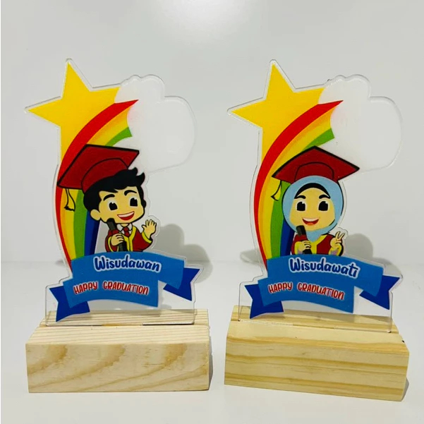 Piala Wisuda TK Piala Wisuda Anak anak Custom Plakat Wisuda Anak