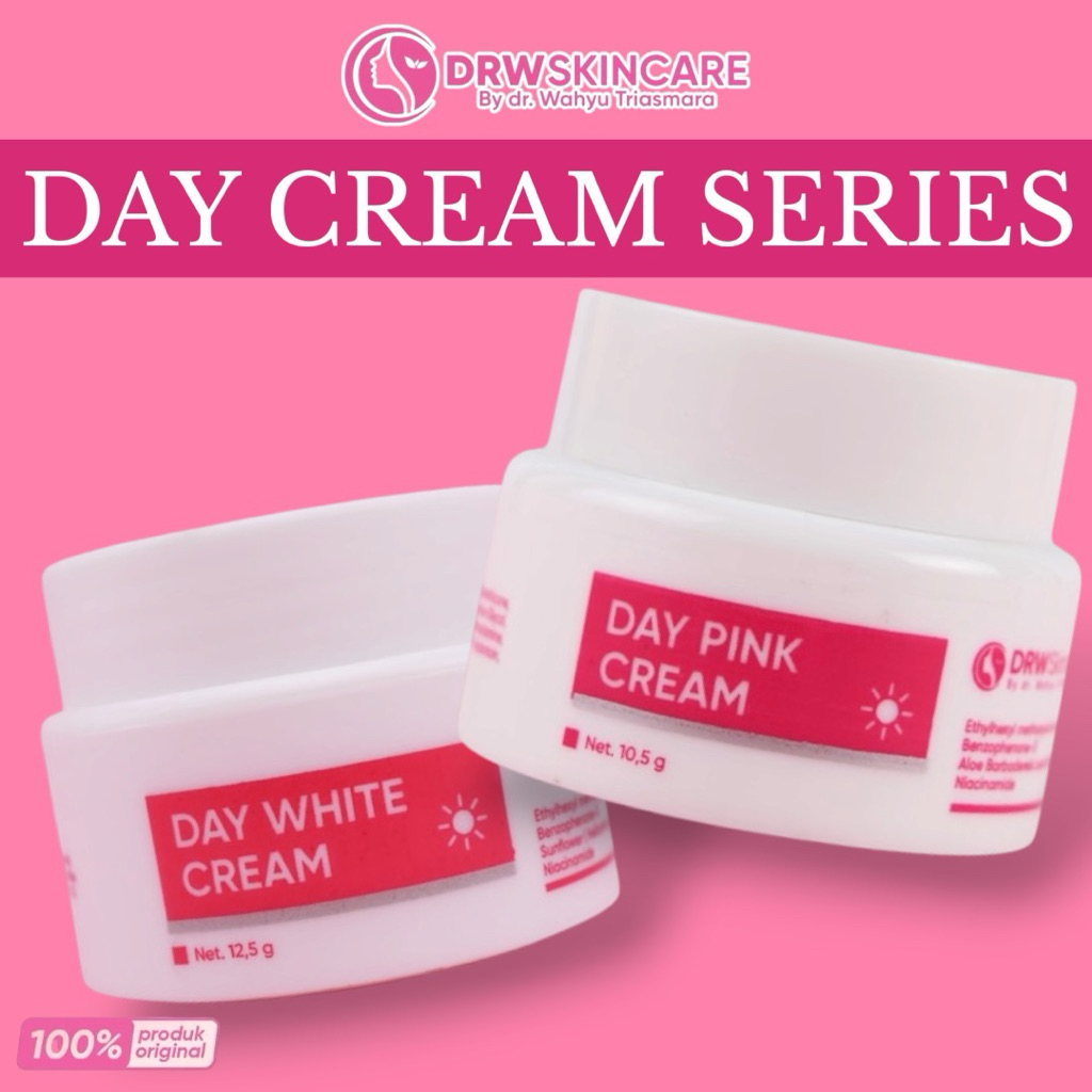 DRW Skincare Day Pink White Cream Pagi Siang Sunscreen Spf Kulit Normal Kering Kombinasi Berminyak S