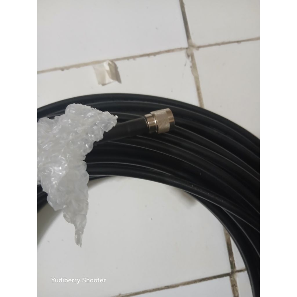 KABEL COAXIAL RG8 TIMES MICROWAVE ASLI LMR400 PANJANG 40 Meter PLUS KONEKTOR LMR 400 Baru