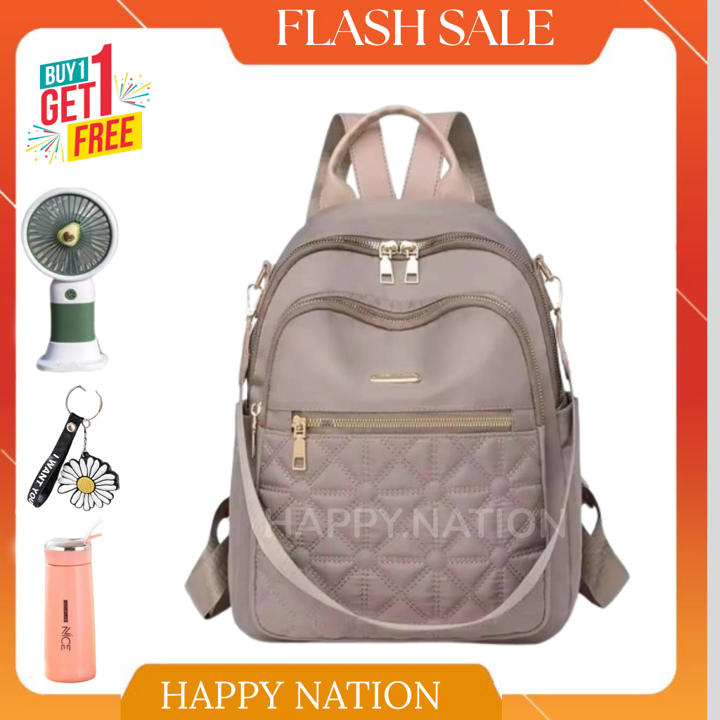 HAPPY NATION - TAS RANSEL WANITA MINI KOREA | TAS RANSEL MINI CHIBAO | TAS RANSEL ANTI AIR WANITA