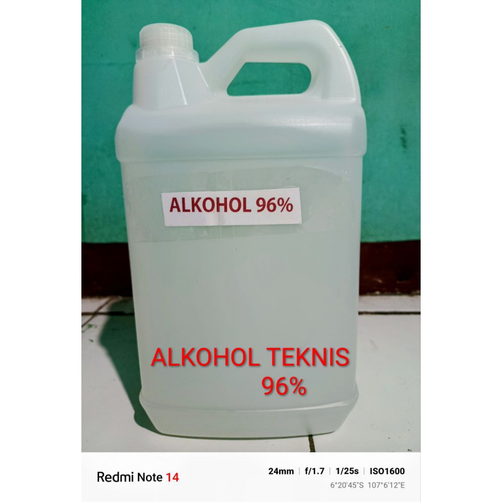 Alkohol 96%Teknis kemasan 5 liter
