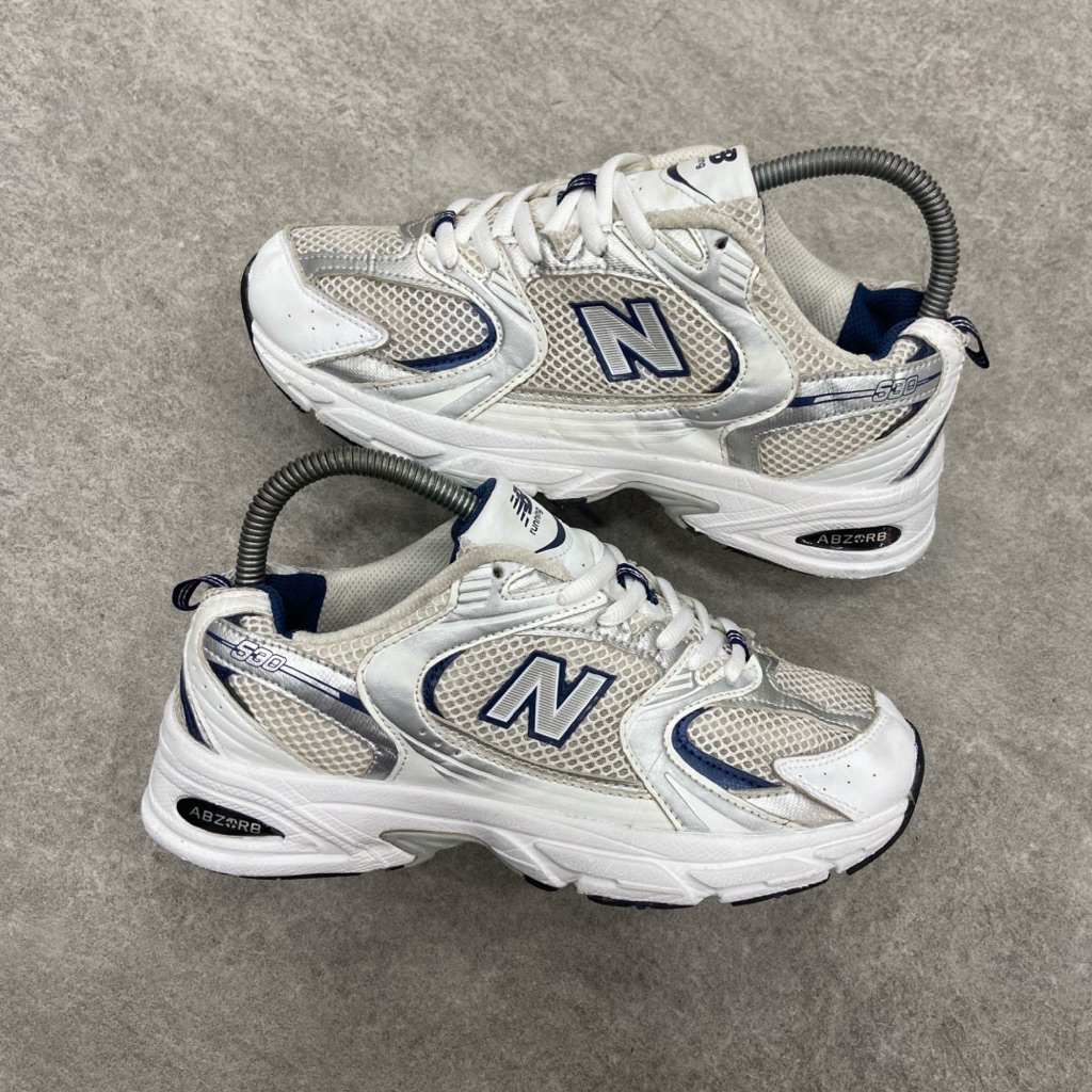 [Size 38] Rare New Balance 530 White Natural Indigo (MR530SG) Second Kondisi Mulus Nominus. Harga Ba